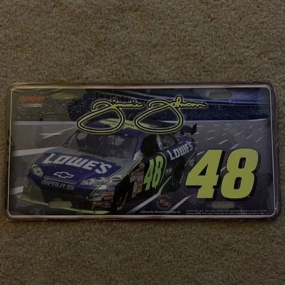 Jimmie Johnson #48 Lowe’s Impala Hendrick Racing NASCAR 2008 Metal License Plate